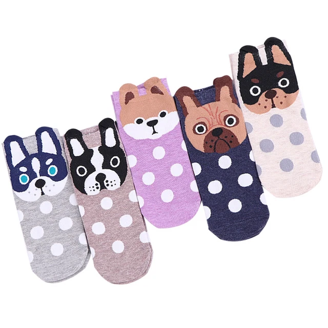 5 Pairs Dames Chaussettes Chaussettes De Dessin Animé Pour Femmes