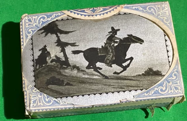 TAX WRAPPED Sealed Old 1930s Vintage * HORSE RACING COWBOY Pack Playing Cards A