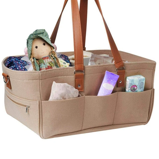 Large Baby Diaper Caddy Organizer Basket Wipes Bag Newborn Nursery Storage 6