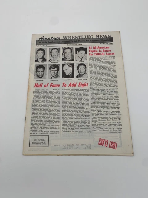 1980 Amateur Wrestling News Magazine Dan Gable Iowa Hawkeyes 10/20 1980 Amateur Wrestling News Magazine Dan Gable Iowa Hawkeyes 10/20