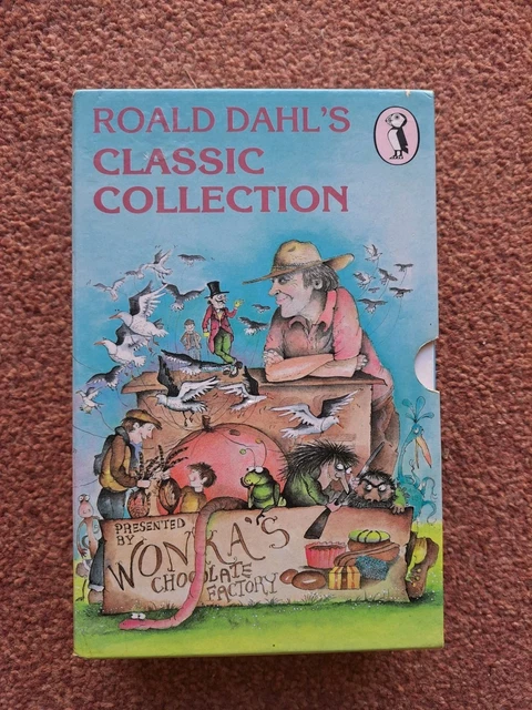 ROALD DAHL PUFFIN Classic Collection Book Box Set Super Rare 1982 ...