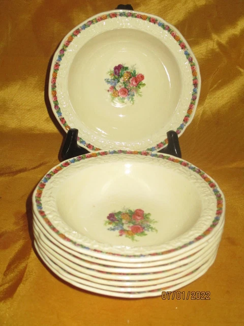Crown Ducal Gainsborough CHARM Fruit Bowls Lot Of 8 5 1/4"