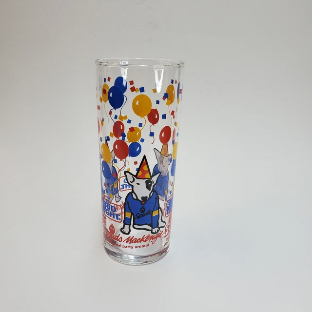 1987 Spuds MacKenzie Bud Light Balloon High Ball Glass