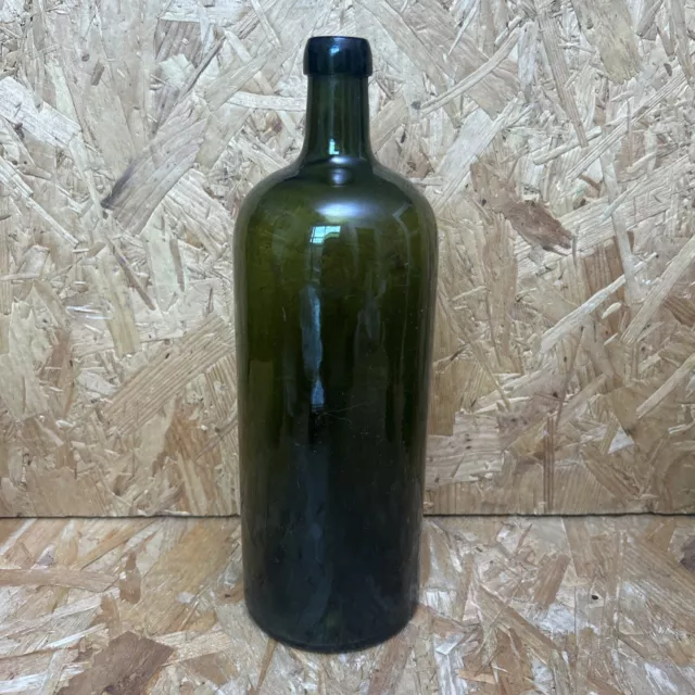 Vintage Large Green Glass Apothecary Medicine Chemist Bottle 26cm