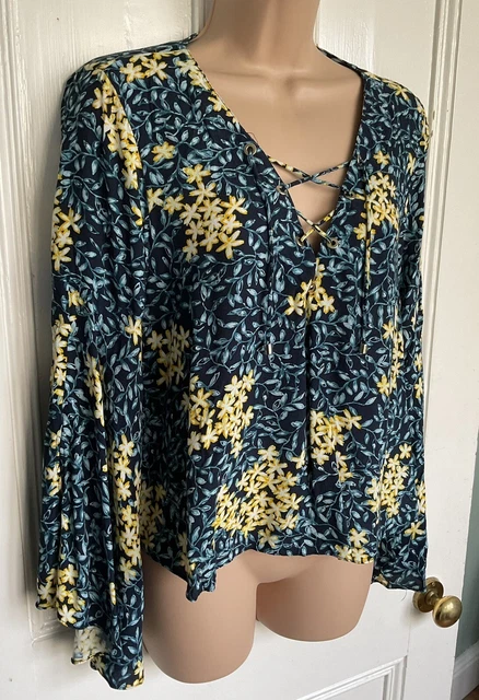 zara yellow floral blouse