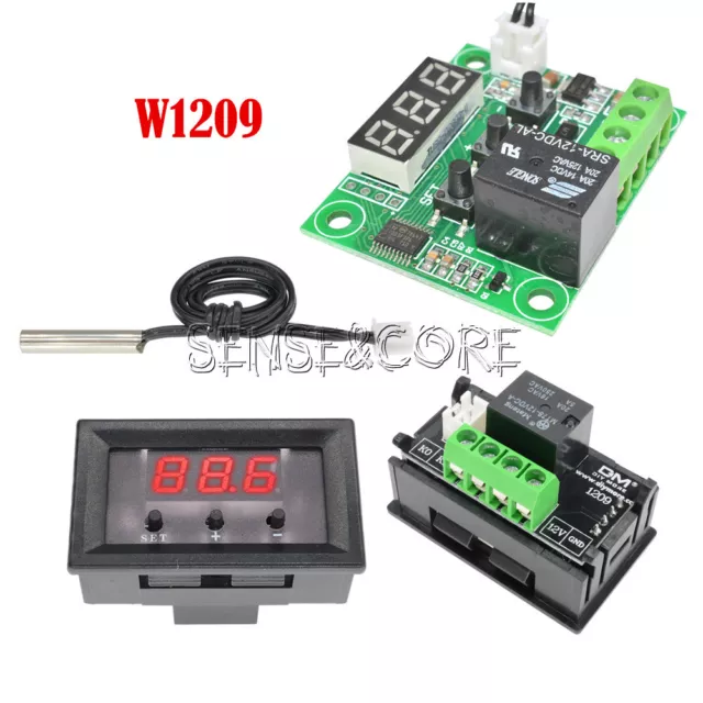 W1209 12V Digital Thermostat -50-110°C Temperature Controller Switch Sensor+Case