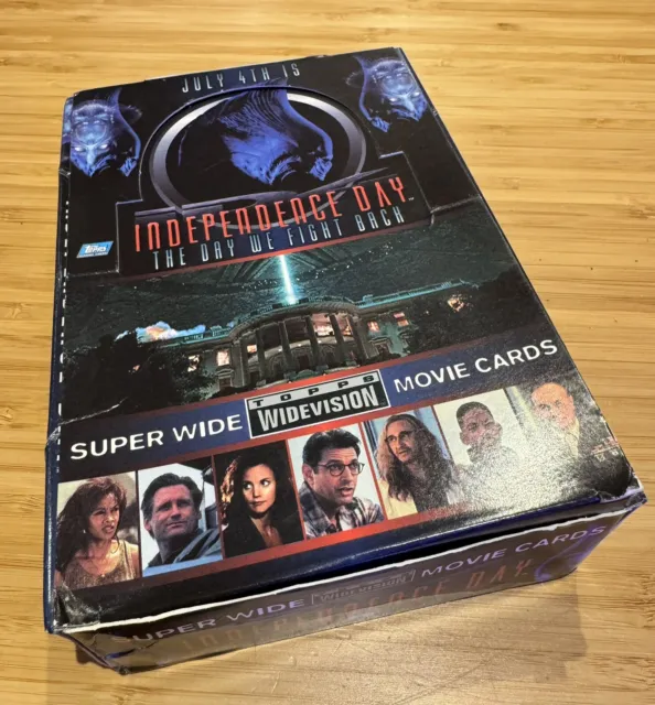 1996 TOPPS INDEPENDENCE DAY WIDEVISION CARDS - Complete Box - All Packs Unopened