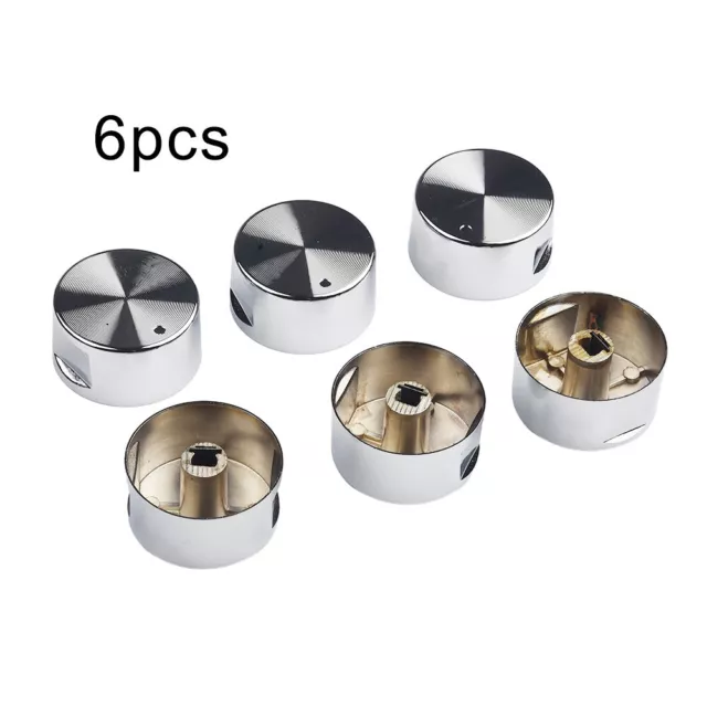 Stylish Design Gas Cooktop Handle Aluminum Alloy Round Knob 6PCS Kitchen Set