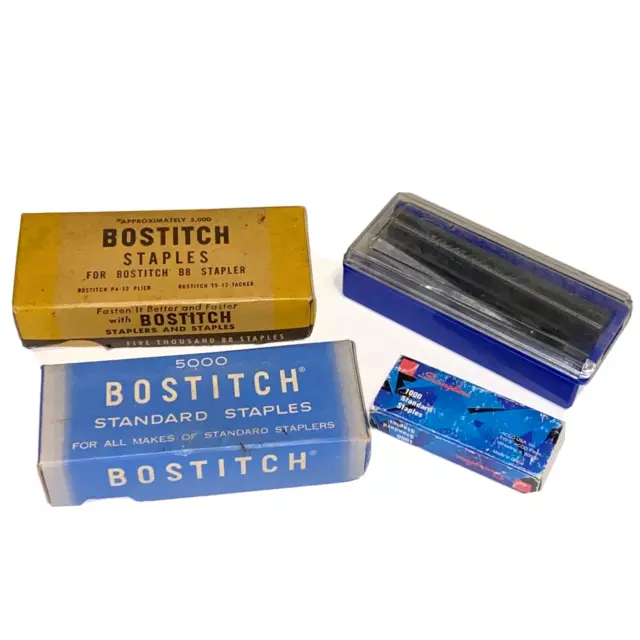 Vintage Staples Swingline & Bostitch Standard Staples & B8 with Original Boxes