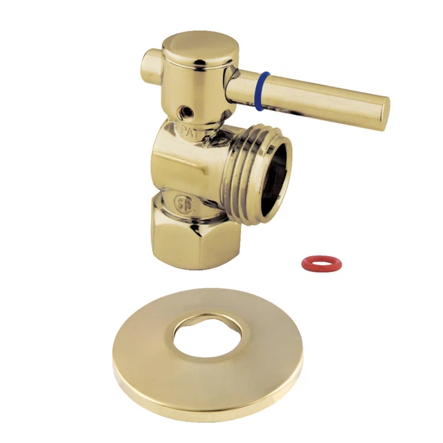 Kingston Brass CC1300.DLK 2"H Quarter Turn Angle Stop Valve - Brass