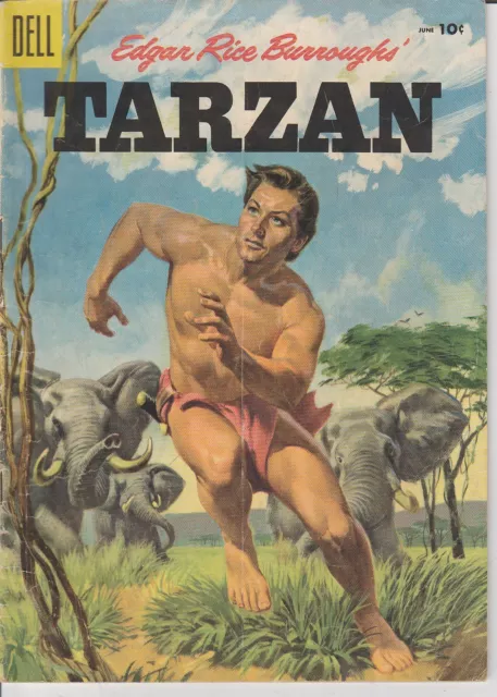 1955 Tarzan #69 Comic Book GOLDEN AGE Edgar Rice Burroughs Jungle Dell Pulp VTG