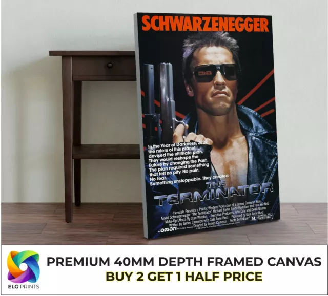 The Terminator Classic Movie Large CANVAS Art Print Gift Multiple Sizes