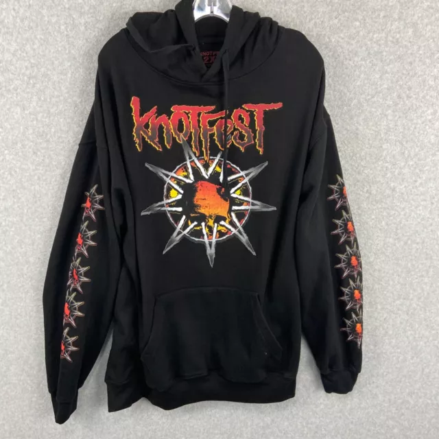 Knotfest Mens Hoodie 2XL Black Slip Knot Road Show Concert 2022 Sweatshirt