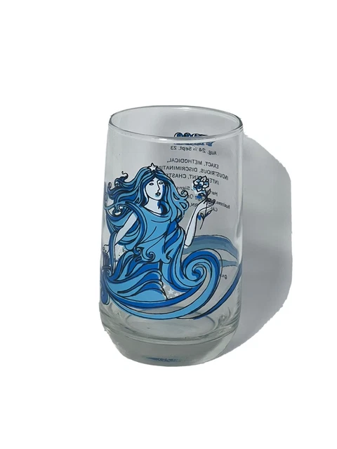 Vintage 1976 Virgo Arby's Glass Beverly KMA Astrology Horoscope Zodiac Sign
