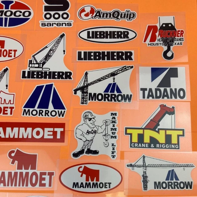 DECAL STICKERS MAMMOET LIEBHERR TOWER CRANE MORROW SARENS TADANO AMOCO