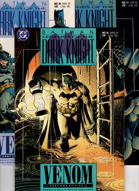 Batman: Legends Of The Dark Knight #16 & #17 & #18 (1991, DC Comics)