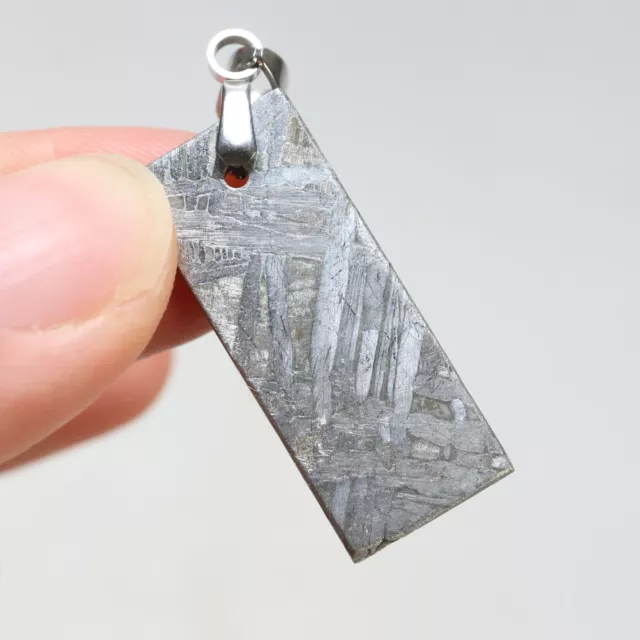 Muonionalusta meteorite Necklace pendant part slice c7433