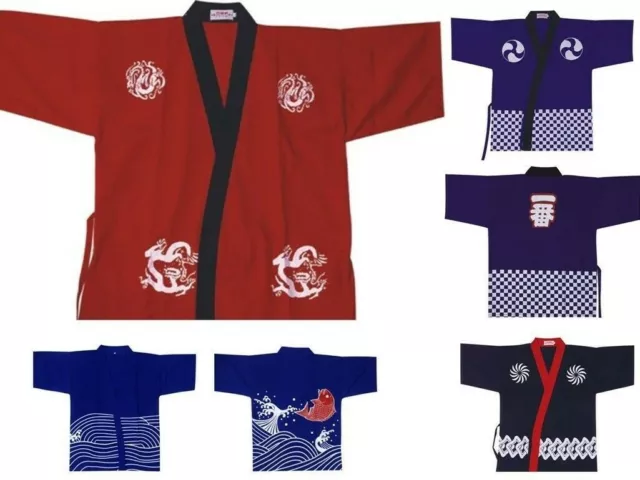 Men Lady Japanese Chef Jackets Coat Kimono Sushi Restaurant Bar Costume Uniform