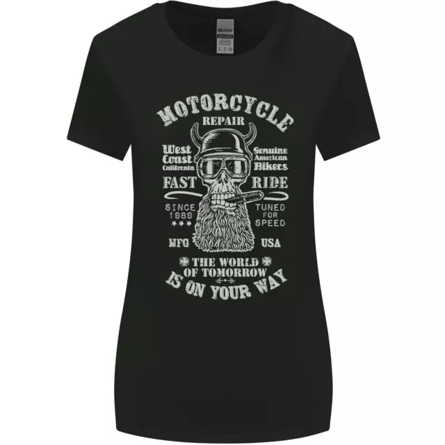 T-shirt riparazione moto biker donna taglio più largo