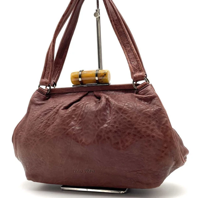 バッグ miumiu archive leather one shoulder bag Miu Miu Archive One-Shoulder Suede Bag Engraved Logo Rare