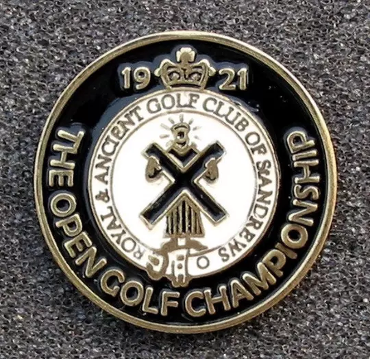 1921 British Open Golf Ball Marker 1" Coin St Andrews Old Course Links  Scotland