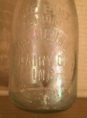 Vintage 'The Rennie Dairy Company Inc.' Pint Milk Bottle - Richmond, Virginia