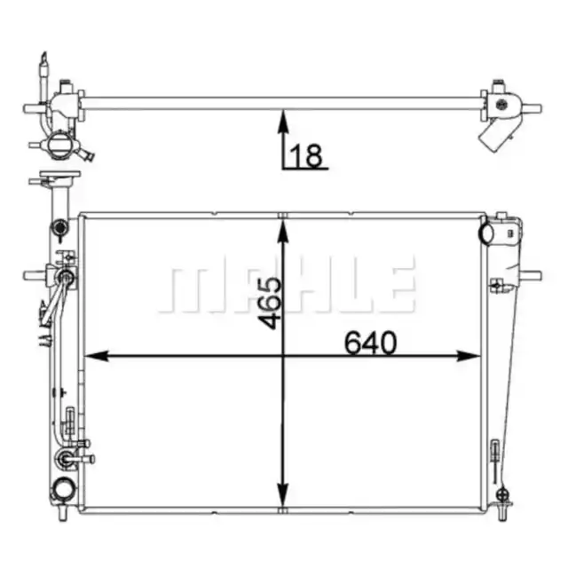 Kühler Motorkühlung MAHLE CR 1402 000P für Hyundai Kia Tucson Sportage II 2