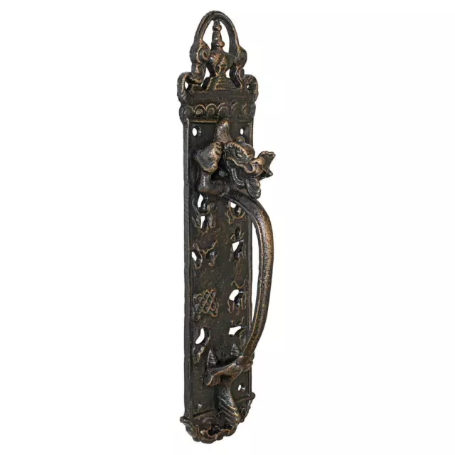 Large Heavy Cast Iron Door Pull Handle Medieval Sculptural Gothic Dragon Design 2