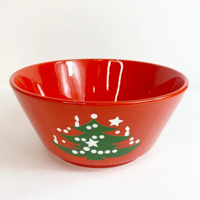 WAECHTERSBACH Germany “CHRISTMAS TREE” 7 1/2" Serving Vegetable Red Bowl