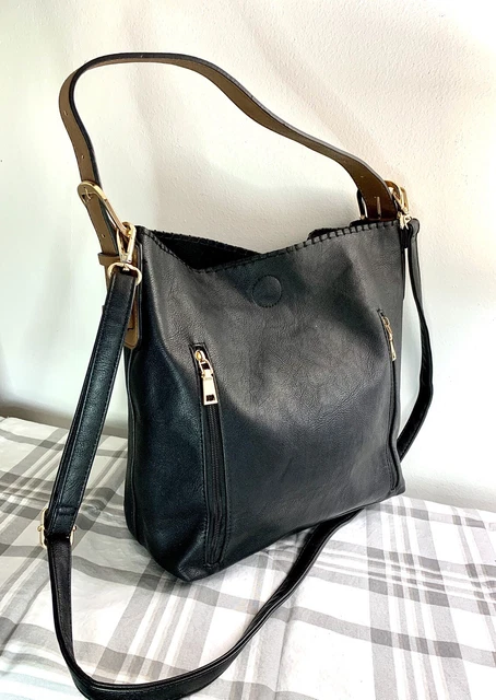 Vegan Leather Tote/Purse  Women’s Tote/ Bag/ Crossbody NWOT Black & Brown