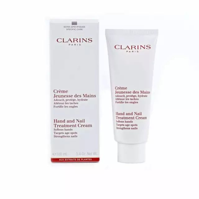 Clarins Hand & Nail Treatment Cream To Soften Hands 100Ml - New & Boxed - Uk