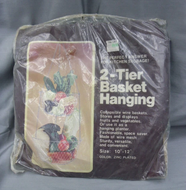 VINTAGE TARGET HANGING Basket Wire Mesh Fruit Produce Holder