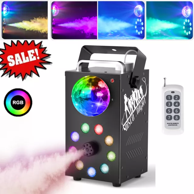 700W RGB LED Fog Machine Smoke Machine Wireless Remote Control DJ KTV Party