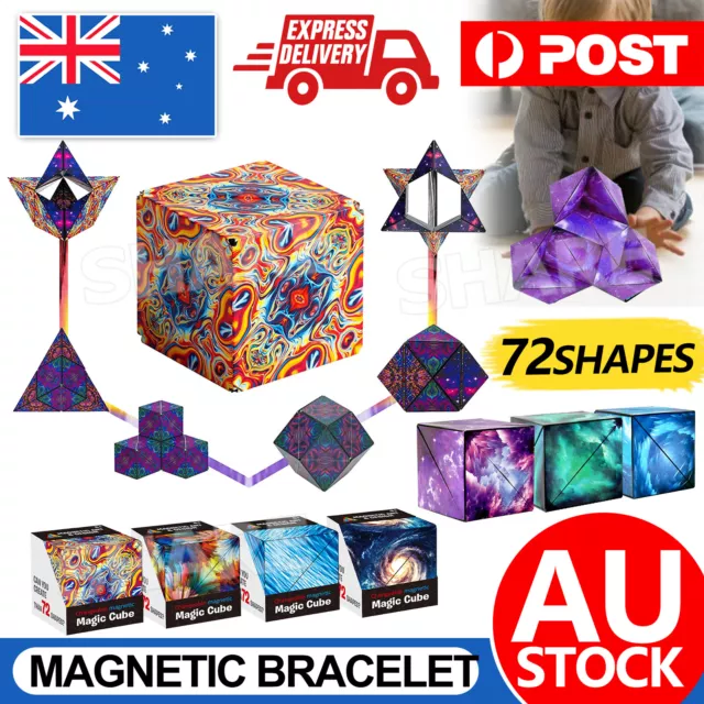 Variety Changeable Magnetic Magic Cube 3D Hand Flip Puzzle Anti Stress Gift Toys