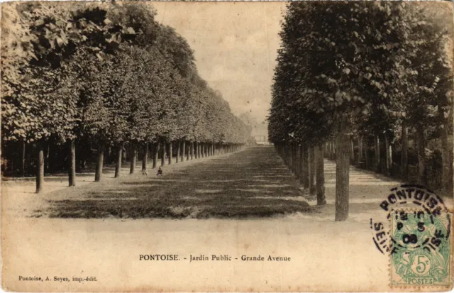 CPA Pontoise Jardin Public Grande Avenue (1319728)