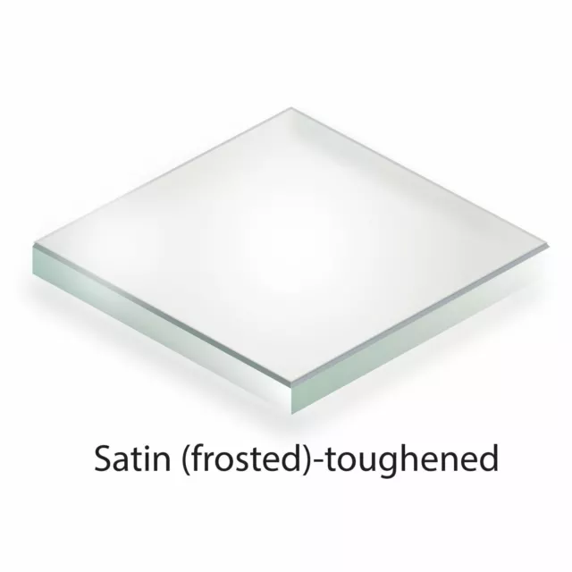Bespoke Toughened Glass - Cut to Size - 4mm Frosted Glass, Safe Cut, Unpolished