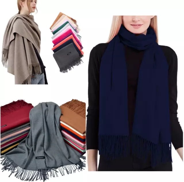 Cashmere Scarf Ladies Wool Shawl Soft Large Thick Warm Luxury Wrap Women Scarves