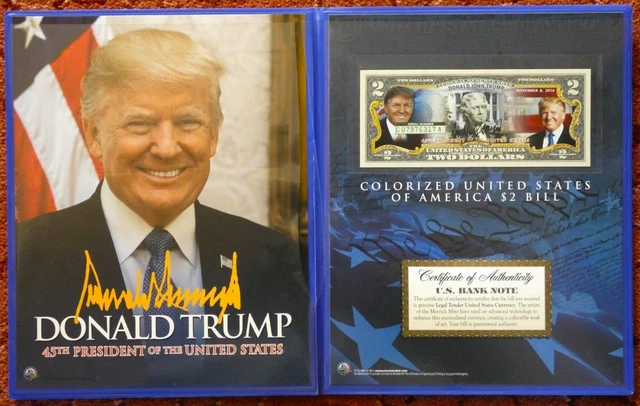 PRESIDENT DONALD TRUMP Genuine 2 Dollar Bill Legal Tender in ...