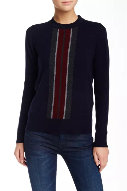 VINCE. Regimental Stripe Cashmere Sweater Sz XXS $345