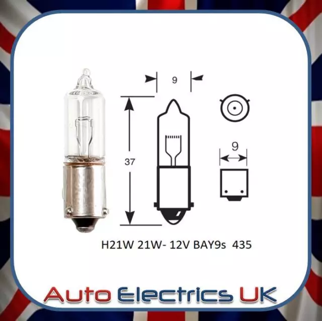 H21W 12V 21W Halogen Minature Fog Light Tail Bulb Car Bulb Bay9S R435 Llb436