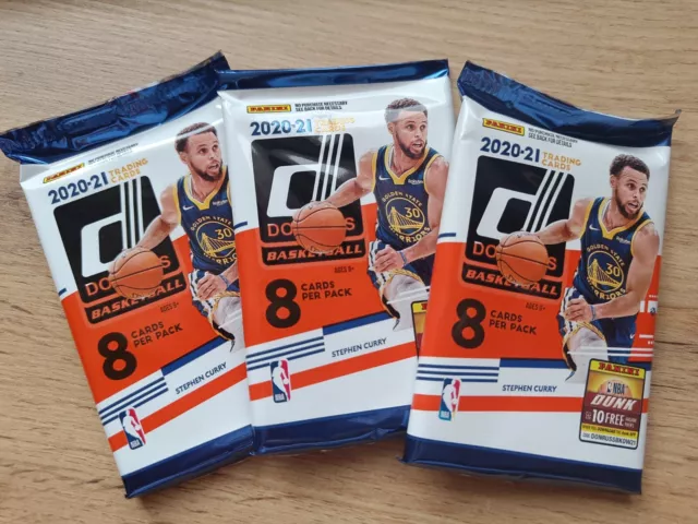 NEW 2020-21 Panini Donruss Basketball Sport Trading NBA Card Packs Lot 3x