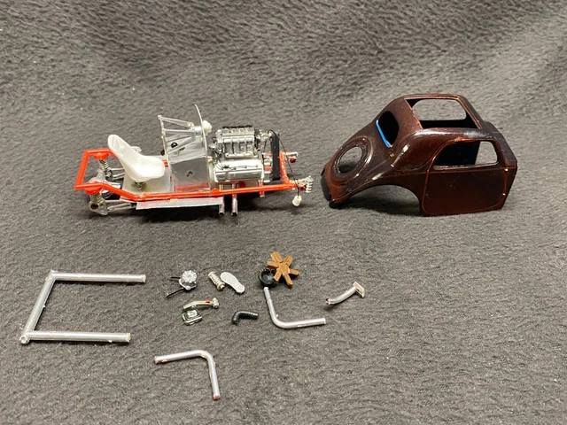 AMT FIAT TOPOLINO Dragster Altered Hot Rod Original Double Kit 1/25 ...
