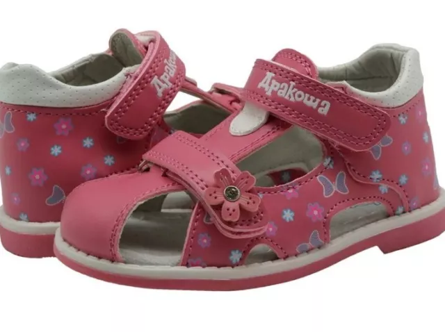 Apakowa Baby Girls Summer Cloesed Toe Sandals with Arch Support Toddler Size 7.5