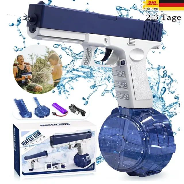 Neu Elektrische Wasser Pistole Automatisch Glock Pistole Spielzeug Sommer Strand