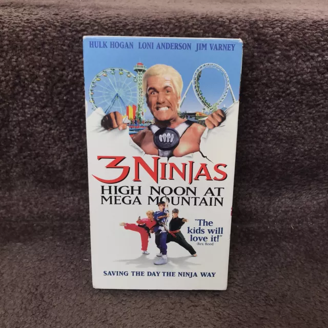 3 NINJAS HIGH Noon at Mega Mountain VHS 1998 Jim Varney Hulk Hogan $11. ...