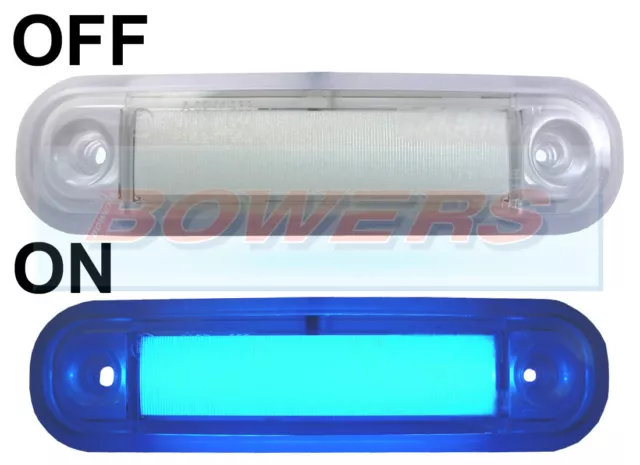 12V/24V Surface/Bar Mount Blue Led Marker Lamp / Light Truck Van Lorry Kelsa Bar