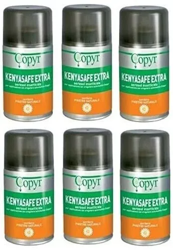 COPYR - Kenyasafe Extra -insetticida contre les Insectes Volanti-Bombole 6 Pcs X