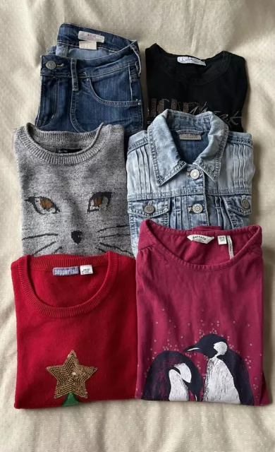 Girls Clothes Bundle Ages 10/11/12 Including Next Denim Jacket & H&M Jeans 