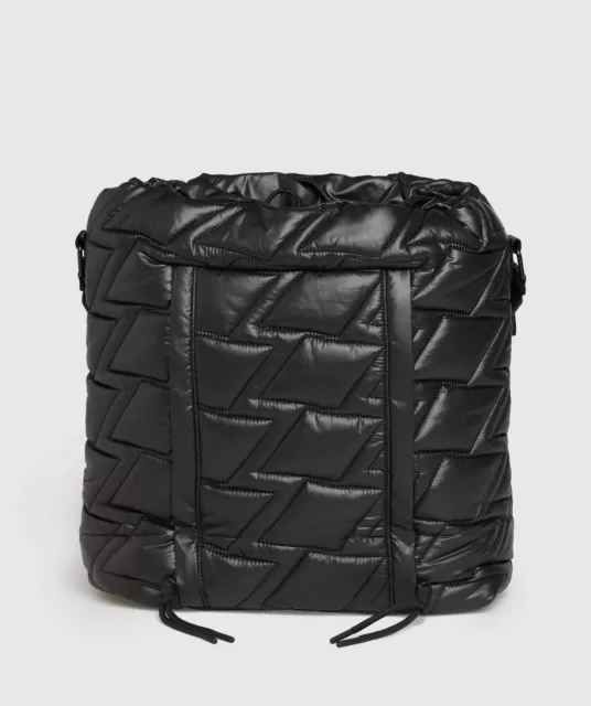 Gymshark Quilted Yoga Tote Bag Black Drawstring Carry Case Storage 18L  Volume