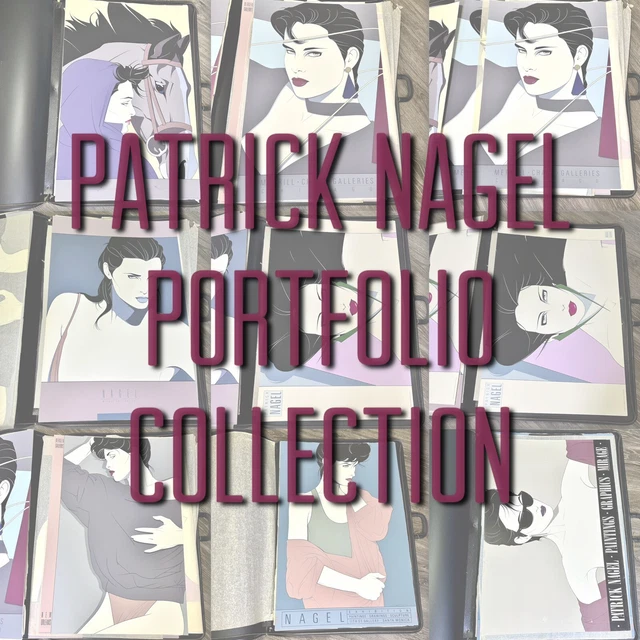 Vintage 1980’s Patrick Nagel Original Art Print Portfolio Collection of 9 & Book Vintage 1980’s Patrick Nagel Original Art Print Portfolio Collection of 9 & Book